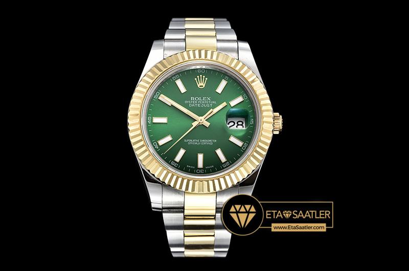 Rolex Datejust II 126333 Oyster Ye il Kadran 1 1 Super Clone ETA